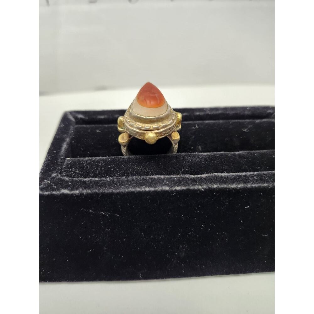 Kingdom Roman Ancient Solid Silver Carnelian Agat… - image 3